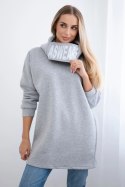 Bluza ocieplana z kapturem szara  