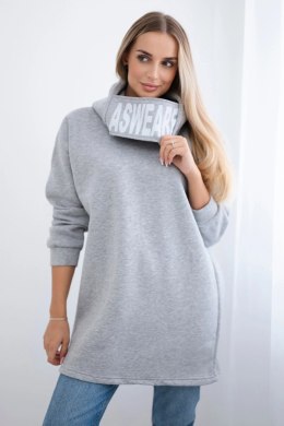 Bluza ocieplana z kapturem szara  