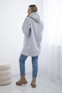 Bluza ocieplana z kapturem szara  
