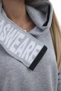 Bluza ocieplana z kapturem szara  