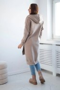 Bluza ocieplana z rozcięciami na bokach beżowa  