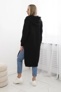 Bluza ocieplana z rozcięciami na bokach czarna  