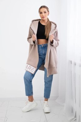 Bluza ocieplana z suwakiem beżowa  