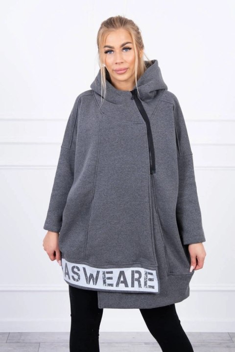 Bluza ocieplana z suwakiem grafitowa  