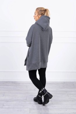 Bluza ocieplana z suwakiem grafitowa  