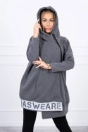Bluza ocieplana z suwakiem grafitowa  