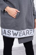Bluza ocieplana z suwakiem grafitowa  