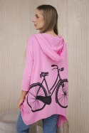 Bluza z nadrukiem roweru jasno różowa  