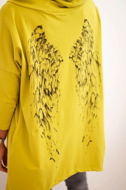 Bluza z nadrukiem skrzydeł kiwi Bluza z nadrukiem skrzydeł kiwi