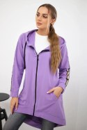 Bluza z suwakiem z tyłu ciemno fioletowa  