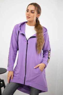 Bluza z suwakiem z tyłu ciemno fioletowa  