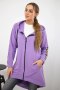 Bluza z suwakiem z tyłu ciemno fioletowa  