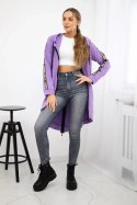 Bluza z suwakiem z tyłu ciemno fioletowa  