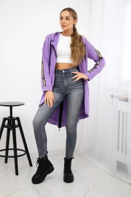 Bluza z suwakiem z tyłu ciemno fioletowa  