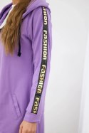 Bluza z suwakiem z tyłu ciemno fioletowa  