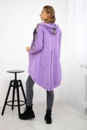 Bluza z suwakiem z tyłu ciemno fioletowa  