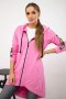 Bluza z suwakiem z tyłu jasno różowa  