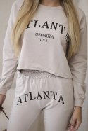 Komplet z nadrukiem Atlanta beżowy  