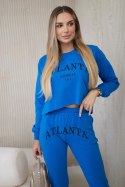 Komplet z nadrukiem Atlanta chabrowy  