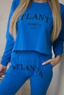 Komplet z nadrukiem Atlanta chabrowy  