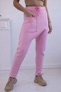 Komplet ze spodniami Baggy jasny różowy  