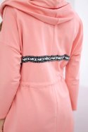 Bluza Narzutka z dłuższym tyłem morelowa  