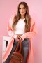 Bluza Narzutka z kapturem oversize morelowa  