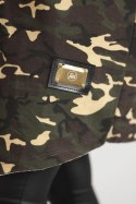 Bluza Narzutka z napisami khaki+beżowy  