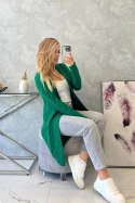 Sweter Kardigan splot warkocz zielony  
