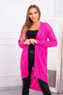 Sweter z geometrycznym wzorem różowy  