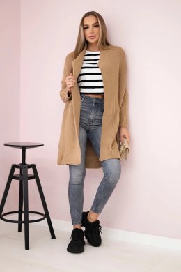 Sweter z rękawami typu nietoperz camelowy  