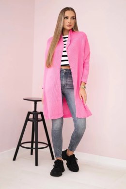 Sweter z rękawami typu nietoperz jasno różowy  