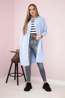 Sweter z rękawami typu nietoperz niebieski  