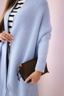 Sweter z rękawami typu nietoperz niebieski  