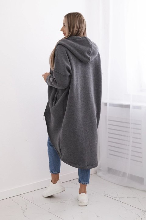 Bluza ocieplana długa grafit melanż Bluza ocieplana długa grafit melanż