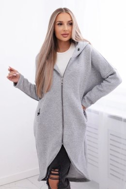 Bluza ocieplana długa szara  