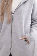 Bluza ocieplana długa szara  