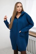 Bluza ocieplana rozpinana z dłuższym tyłem jeansowa  