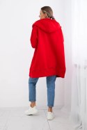 Bluza ocieplana z suwakiem czerwona  