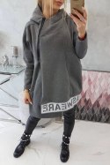 Bluza ocieplana z suwakiem grafitowa  