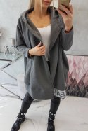 Bluza ocieplana z suwakiem grafitowa  
