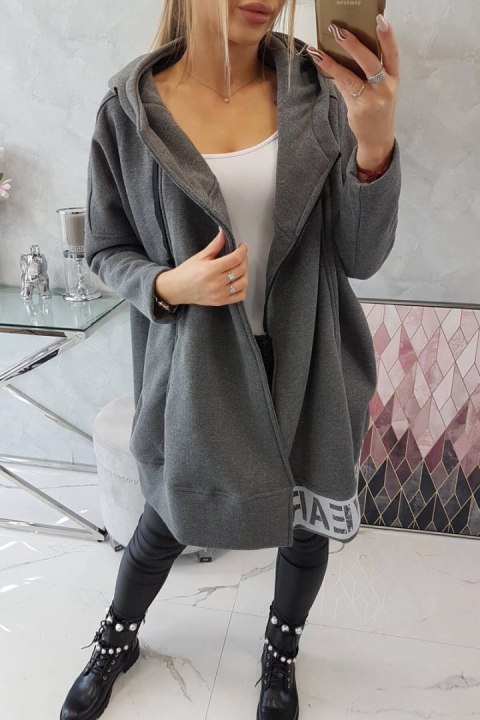 Bluza ocieplana z suwakiem grafitowa Bluza ocieplana z suwakiem grafitowa