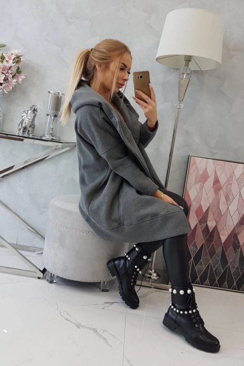 Bluza ocieplana z suwakiem grafitowa Bluza ocieplana z suwakiem grafitowa