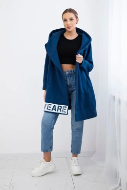 Bluza ocieplana z suwakiem jeansowa  