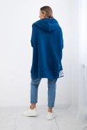 Bluza ocieplana z suwakiem jeansowa  