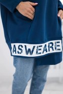 Bluza ocieplana z suwakiem jeansowa  