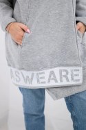 Bluza ocieplana z suwakiem szara  