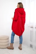 Bluza ocieplana z suwakiem z tyłu czerwona  