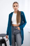 Bluza sukienkowa z kapturem morska  