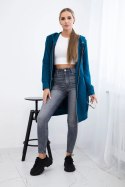 Bluza sukienkowa z kapturem morska  
